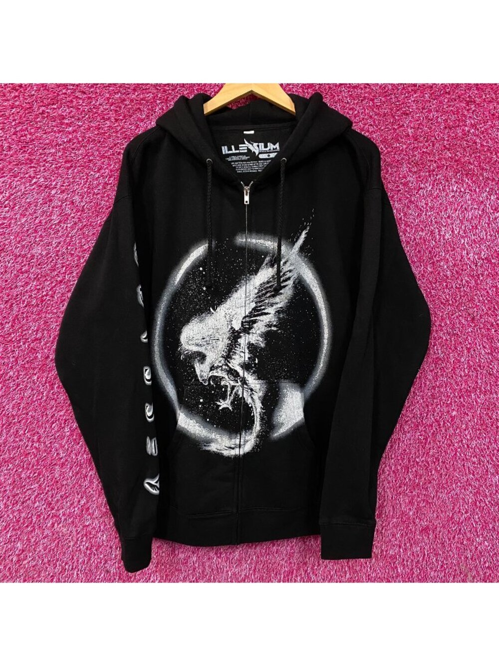 Illenium "Odyssey" Sphere Residency Graphic Oversized Zip-Up Tour Hoodie Large